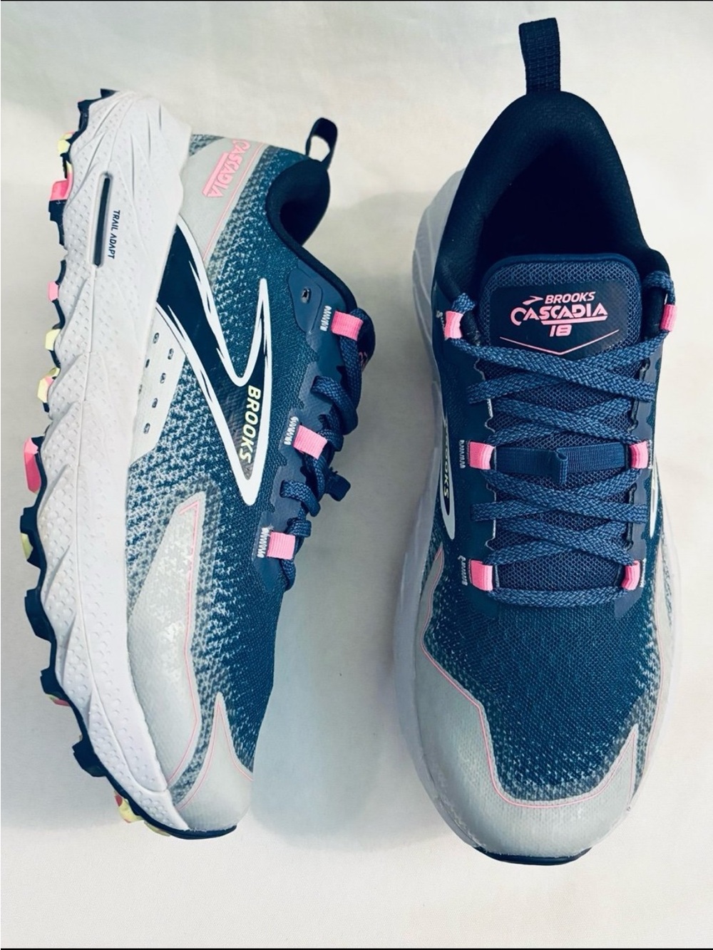 Brooks Women's Teal, Gray & Pink Trail Running Shoes - Picture 5 of 11